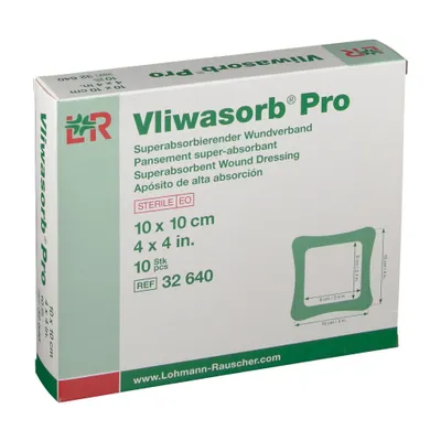 Vliwasorb Pro pansement super absorbant 10  x 10 cm - Boite de 10