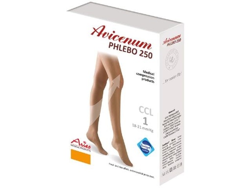 PHLEBO 250 - Bas de compression mi-bas à bout fermé